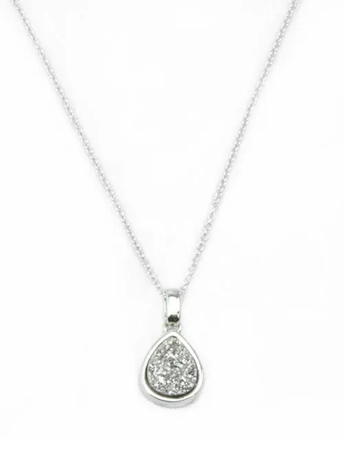 Emma Teardrop Pendant in Silver