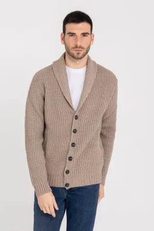 ENGLISH KNITTED SHAWL COLLAR JACKET