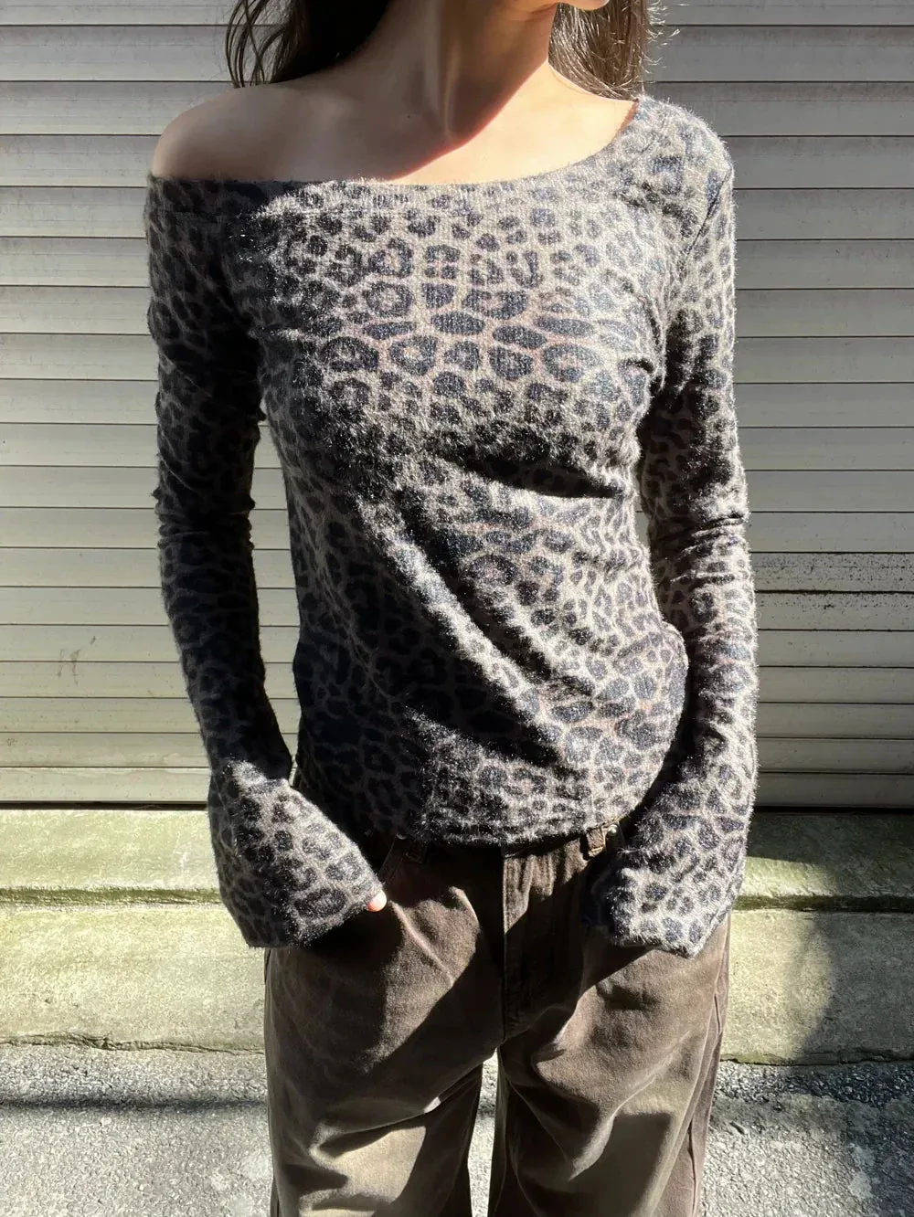 Ericka Leopard Print Off-Shoulder Top