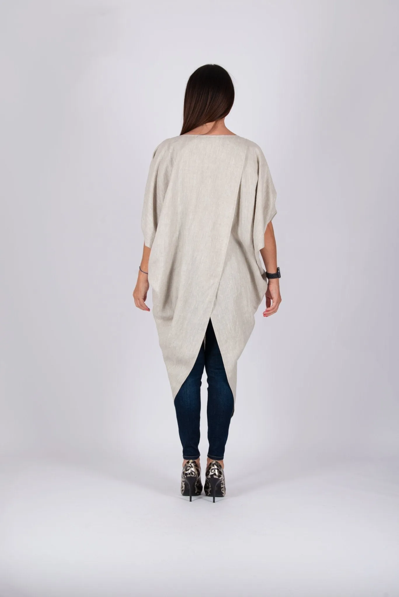 FABIANA Sleeveless Linen Top Tunic