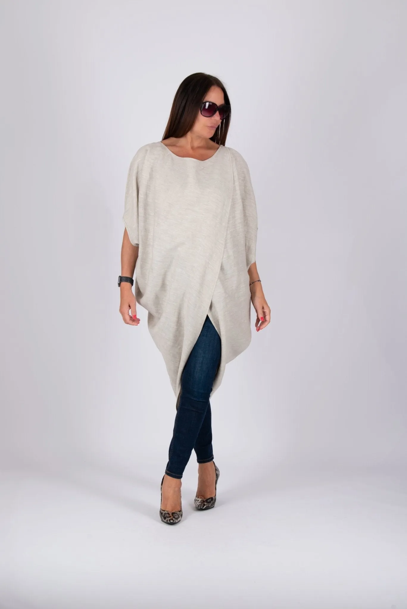 FABIANA Sleeveless Linen Top Tunic