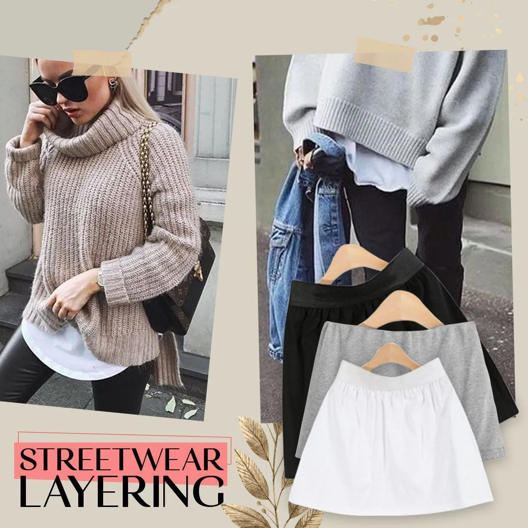 👗Fashion Hack👗 Adjustable Layering Fake Top Lower Sweep