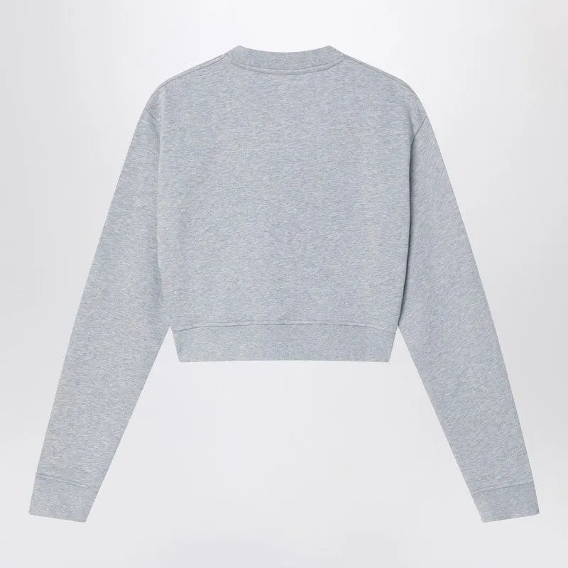 FENDI Mini Cropped Fleece Cotton Sweatshirt