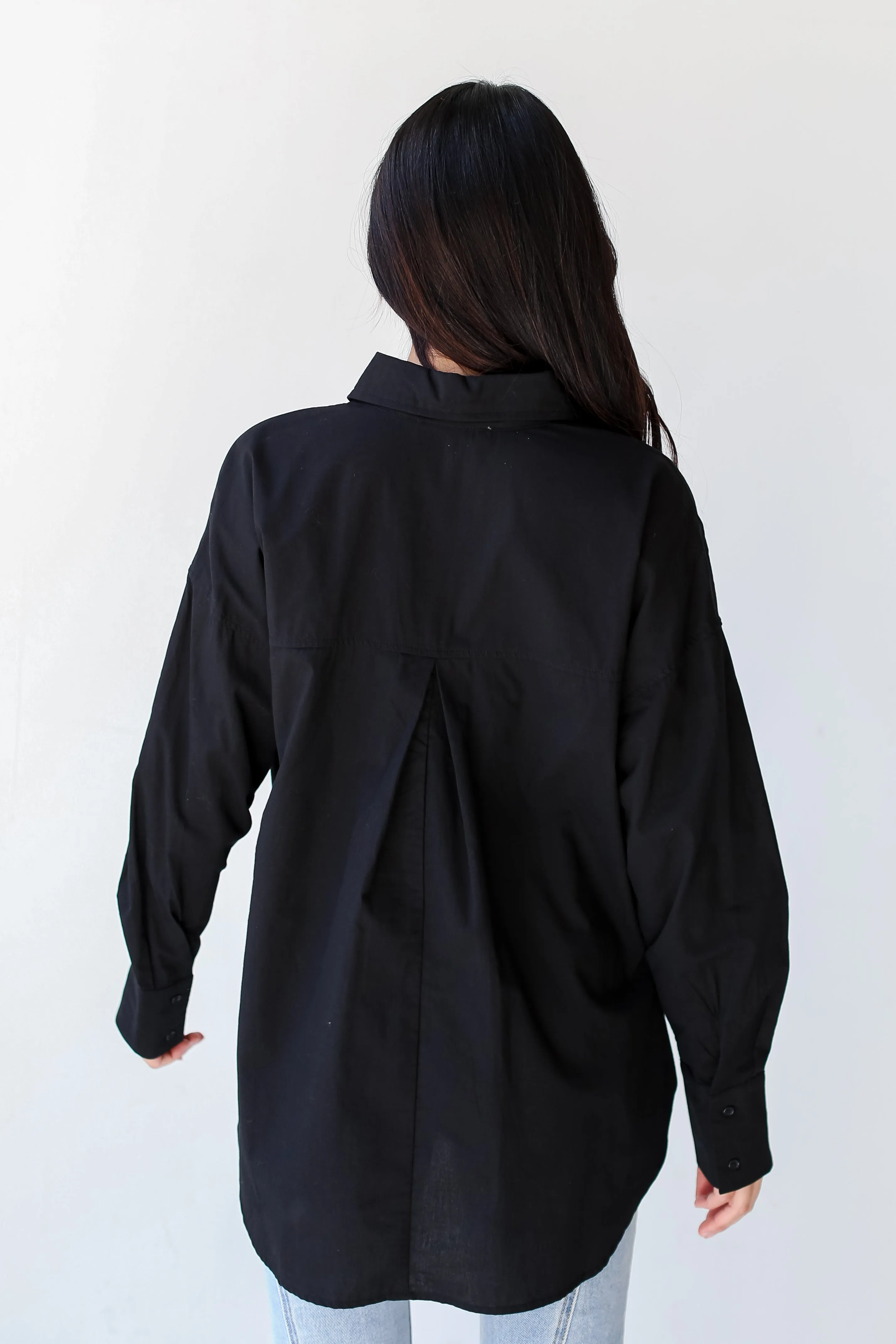 FINAL SALE - Sophisticated Instinct Oversized Button-Up Blouse