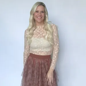 Floral Lace Layering Top