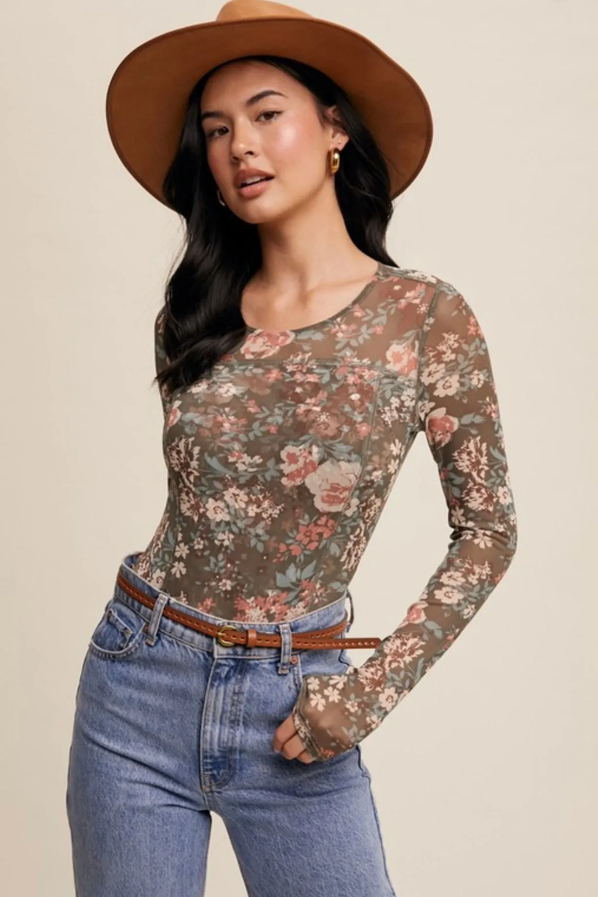 Floral Mesh Tops - 2 Colors! - FINAL SALE