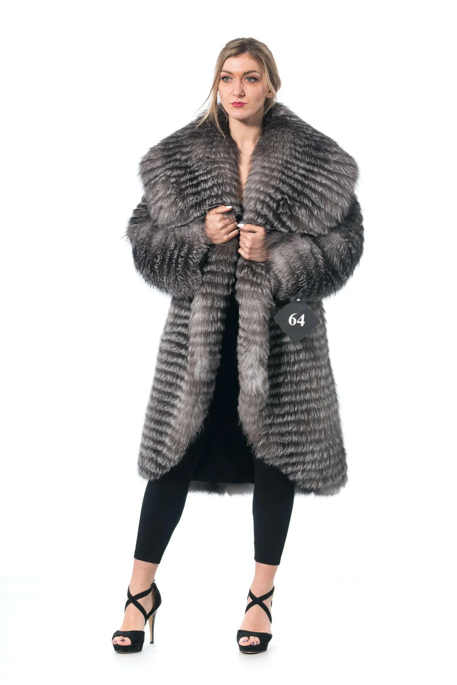 Fox Fur Coat with Princess Collar