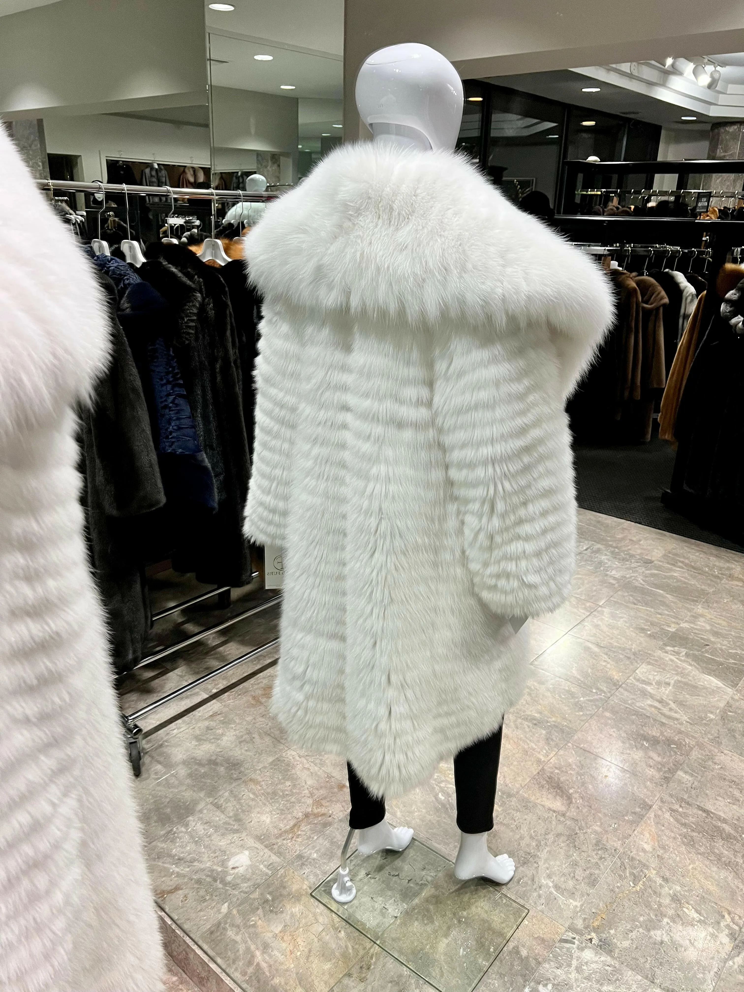 Fox Fur Coat with Princess Collar