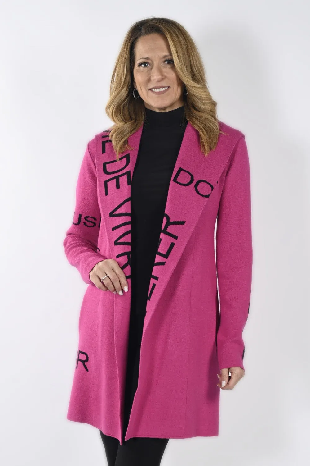 Frank Lyman Cover-Up 214144U-FB Fuchsia/Black