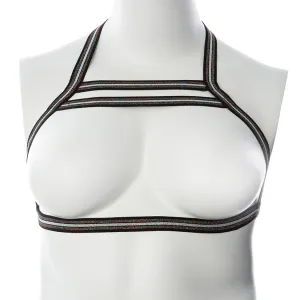 Gender Fluid Silver Lining Harness - XL-XXXL Black/Silver