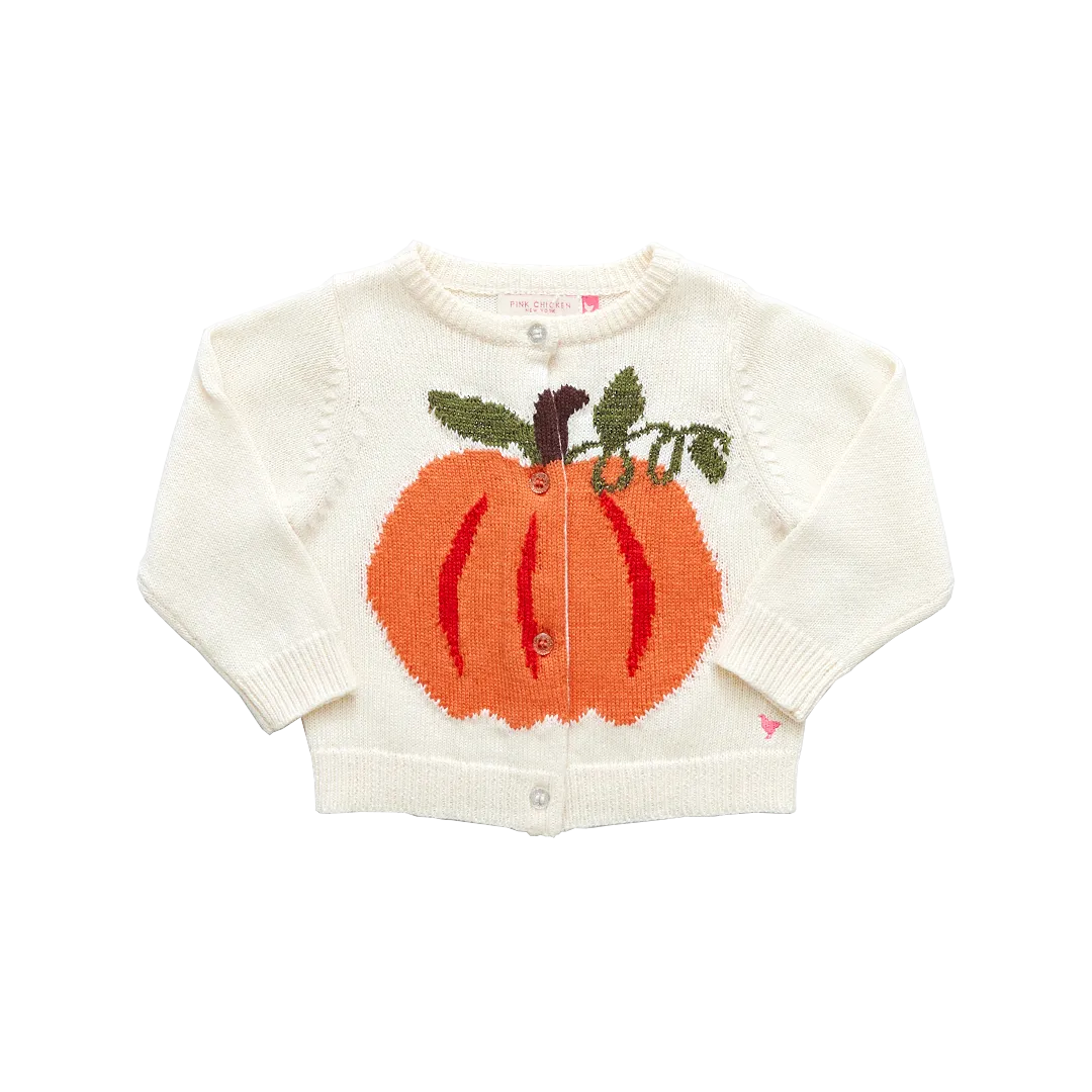 Girls Pia Pumpkin Sweater / Cream