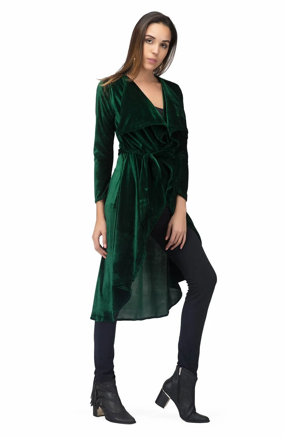 Green Cascade Velvet Jacket