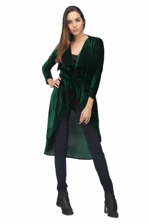 Green Cascade Velvet Jacket