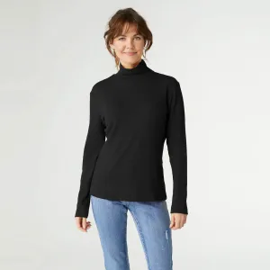 Hazel Long Sleeve Ribbed Mock Neck Top