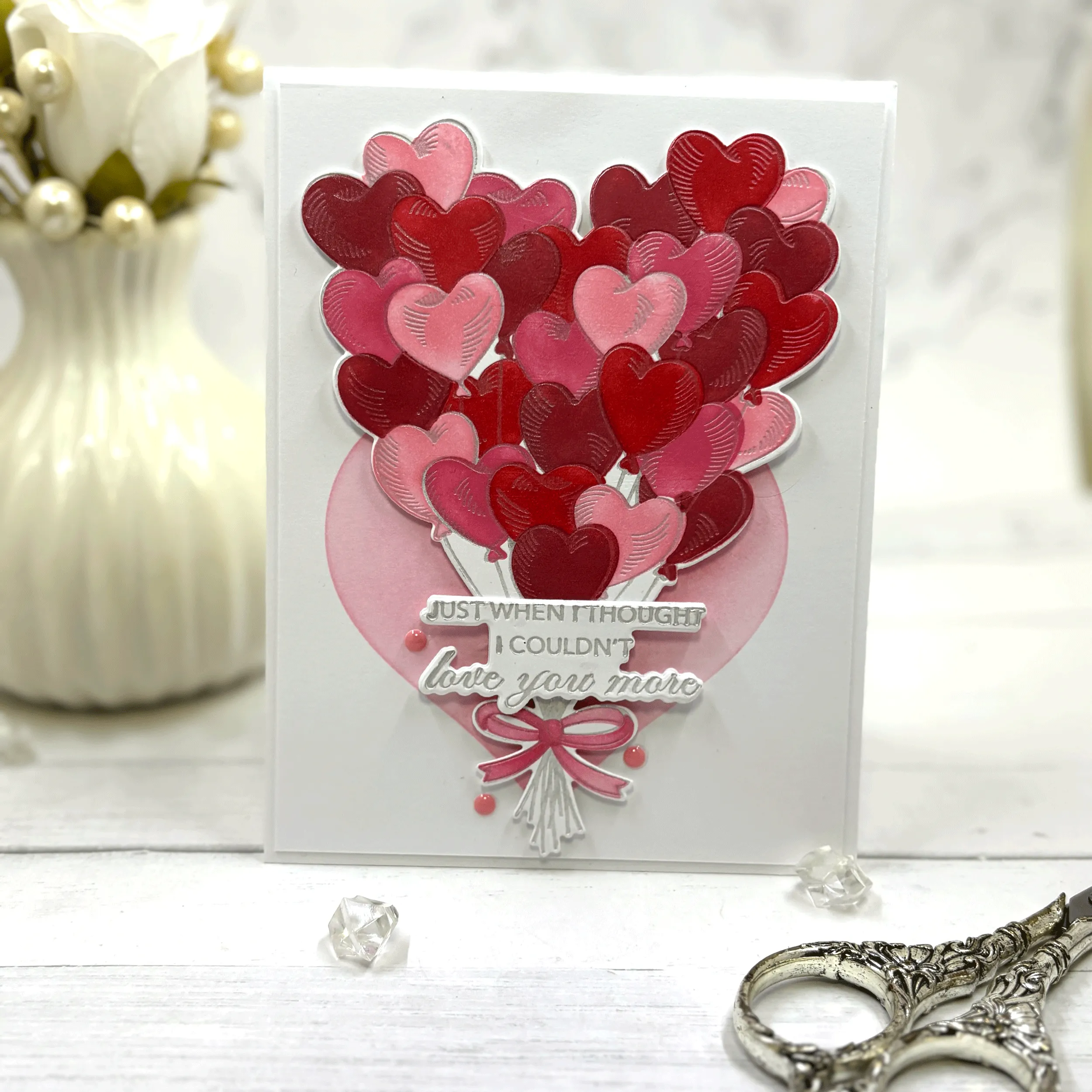 Heart Balloon Bouquet Layering Stencils