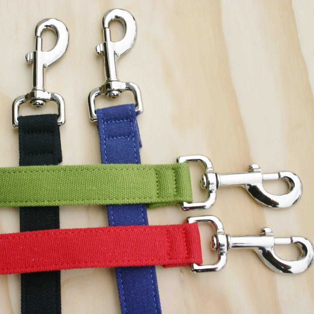 Hemp Dog Leash 6' Red Basic Canvas