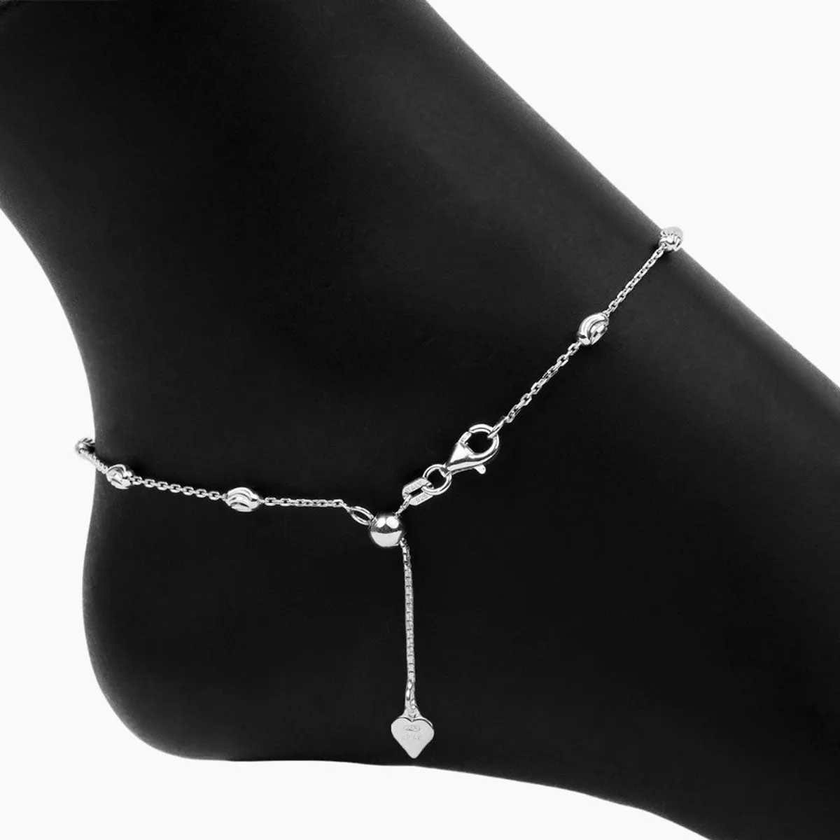 Hera Silver Layering Anklet Set