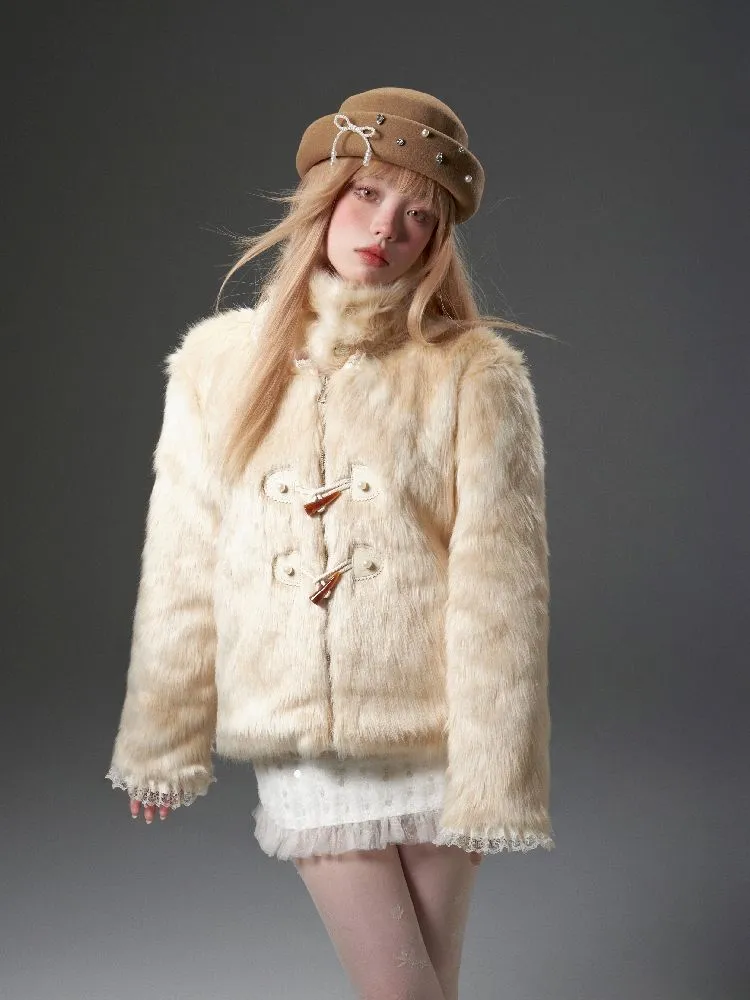 High Collar Detachable Fur Coat【s0000005333】