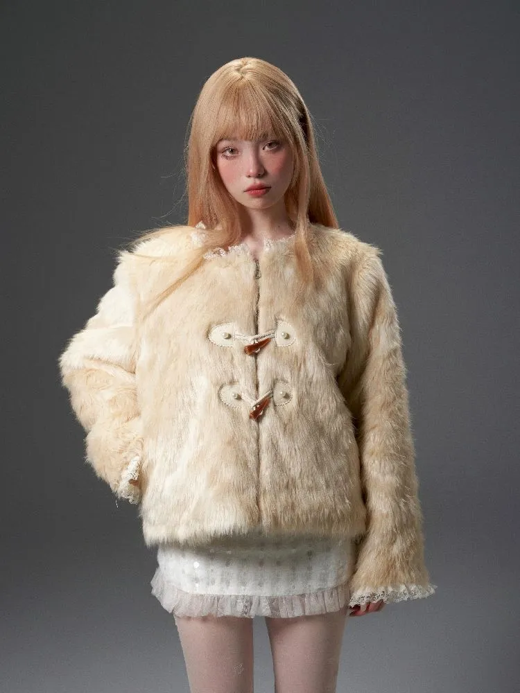 High Collar Detachable Fur Coat【s0000005333】