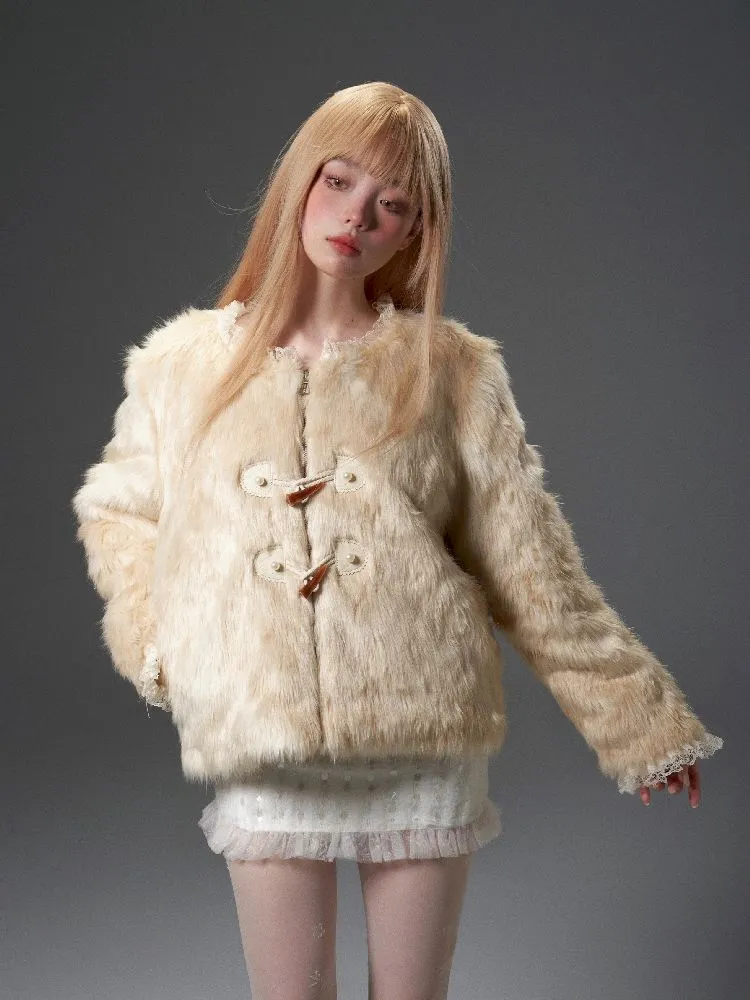 High Collar Detachable Fur Coat【s0000005333】