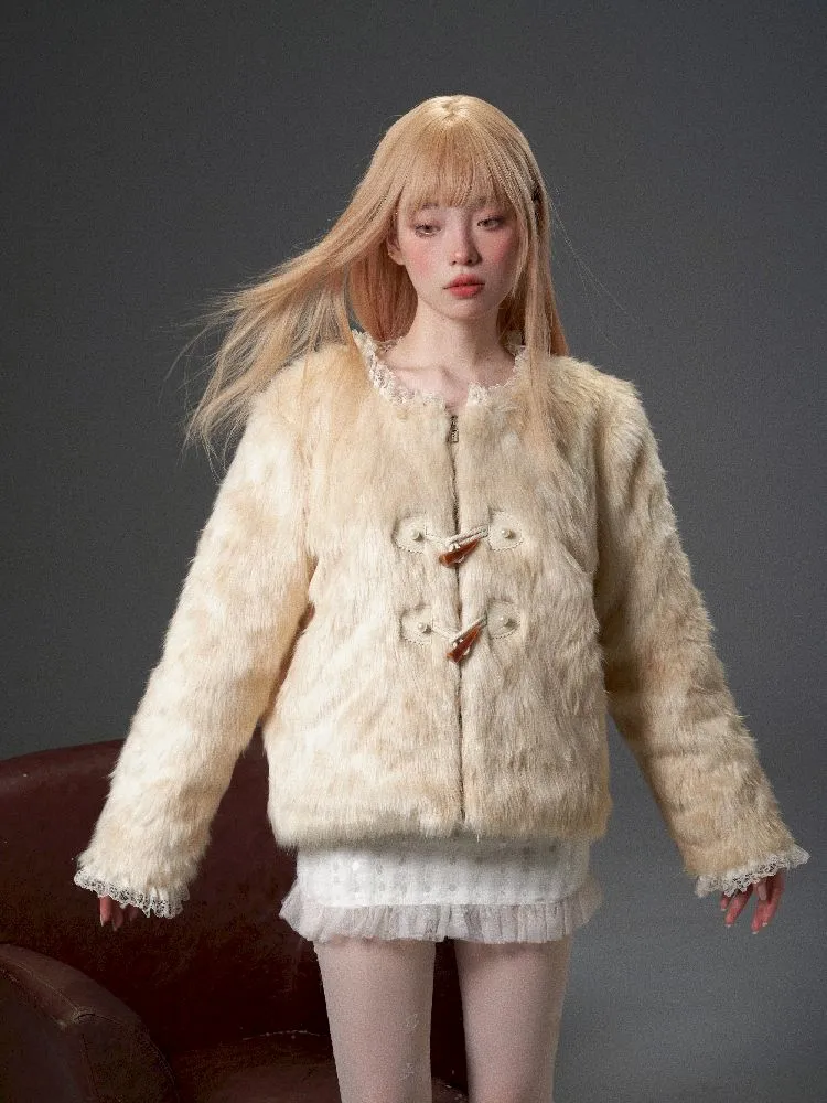 High Collar Detachable Fur Coat【s0000005333】