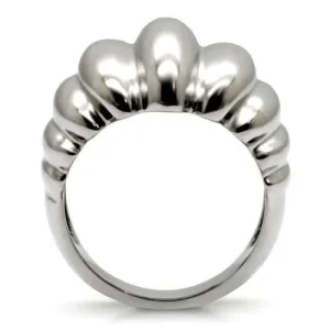 High polished (no plating) Stainless Steel Ring with No Stone for Women Style TK035