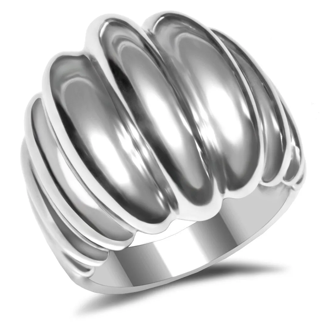 High polished (no plating) Stainless Steel Ring with No Stone for Women Style TK035