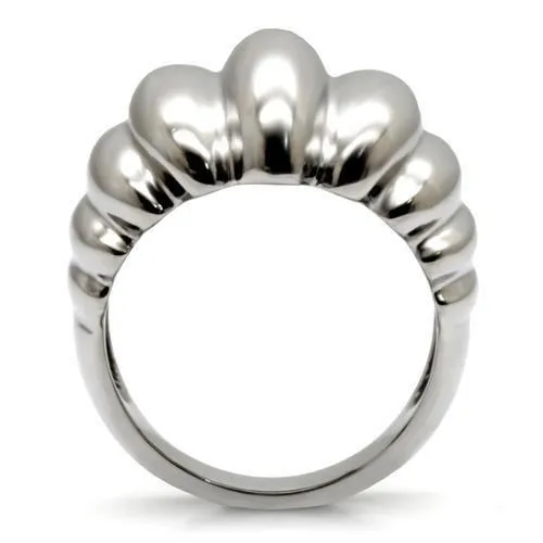 High polished (no plating) Stainless Steel Ring with No Stone for Women Style TK035