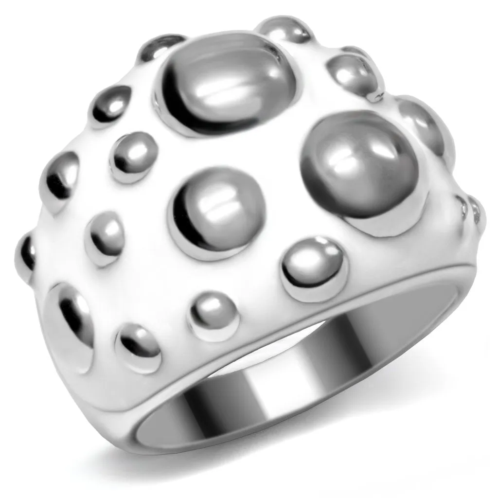 High polished (no plating) Stainless Steel Ring with No Stone for Women Style TK042