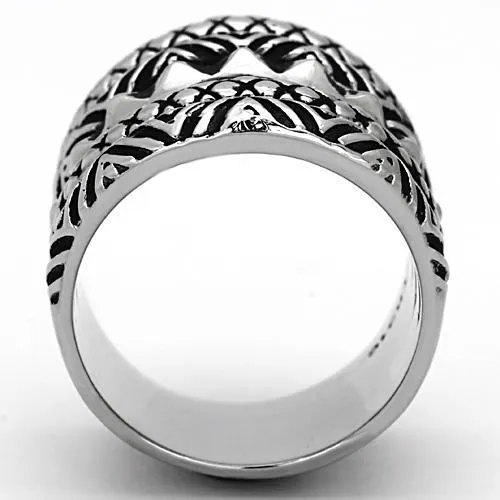 High polished (no plating) Stainless Steel Ring with No Stone for Women Style TK1008