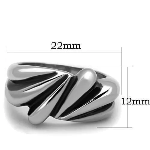 High polished (no plating) Stainless Steel Ring with No Stone for Women Style TK1520