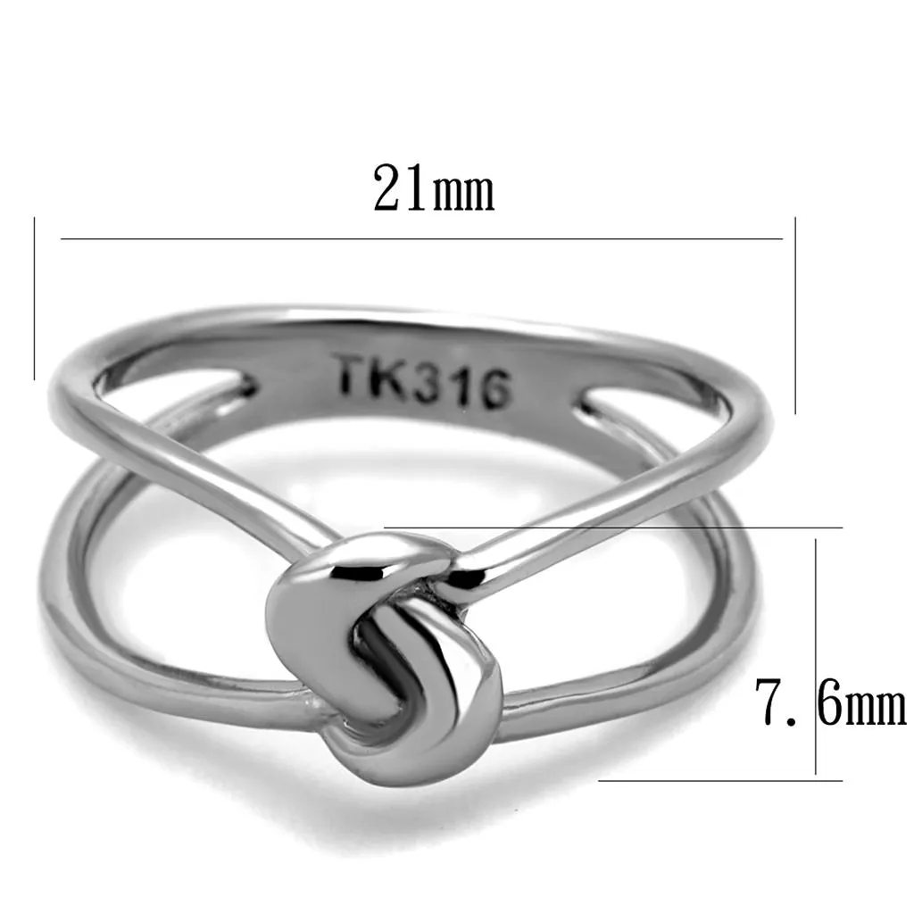 High polished (no plating) Stainless Steel Ring with No Stone for Women Style TK2262