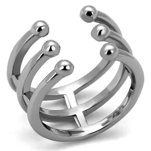 High polished (no plating) Stainless Steel Ring with No Stone for Women Style TK2267