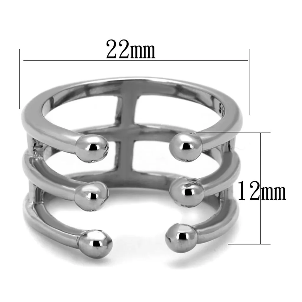 High polished (no plating) Stainless Steel Ring with No Stone for Women Style TK2267