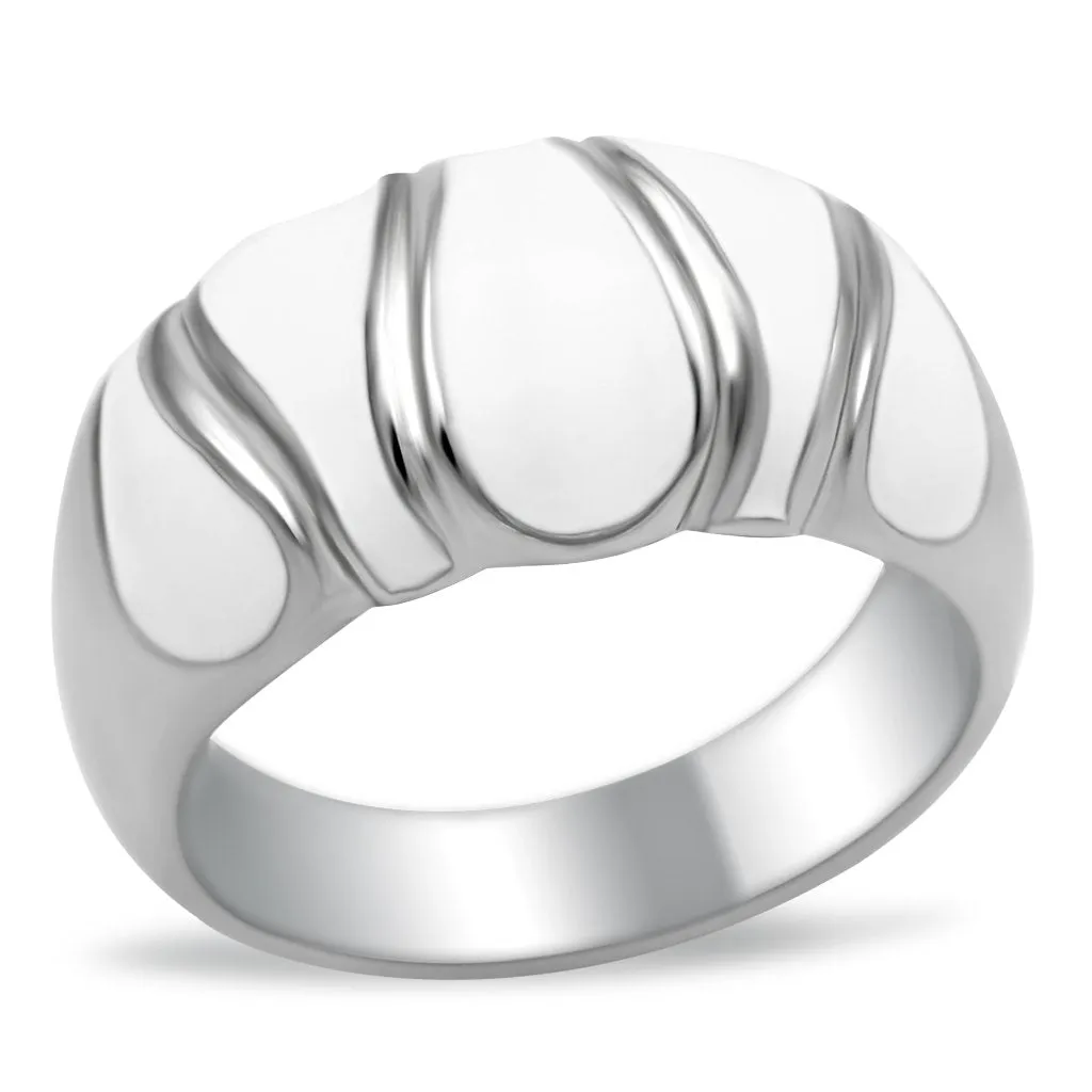 High polished (no plating) Stainless Steel Ring with No Stone for Women Style TK230