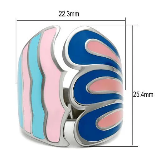 High polished (no plating) Stainless Steel Ring with No Stone for Women Style TK253