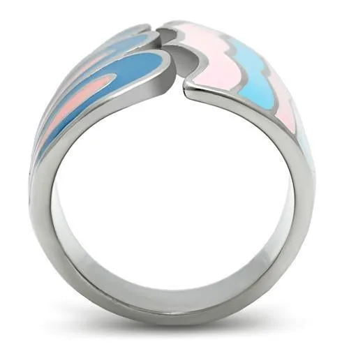 High polished (no plating) Stainless Steel Ring with No Stone for Women Style TK253