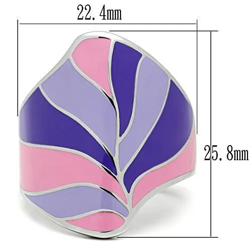 High polished (no plating) Stainless Steel Ring with No Stone for Women Style TK256