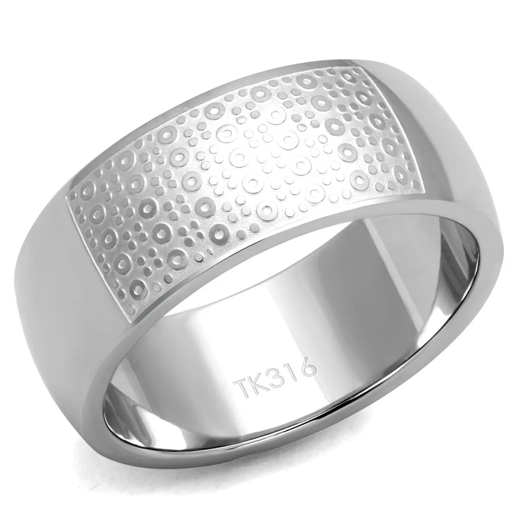 High polished (no plating) Stainless Steel Ring with No Stone for Women Style TK2945