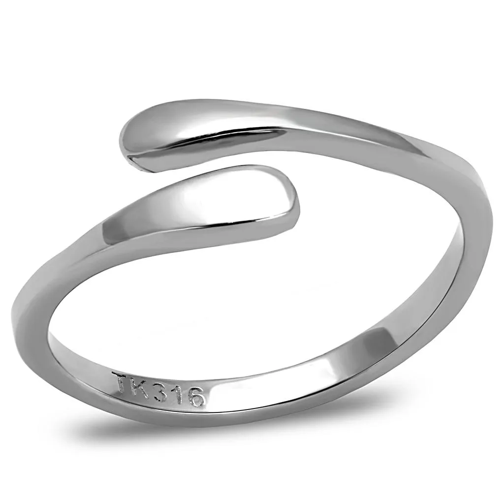 High polished (no plating) Stainless Steel Ring with No Stone for Women Style TK3261