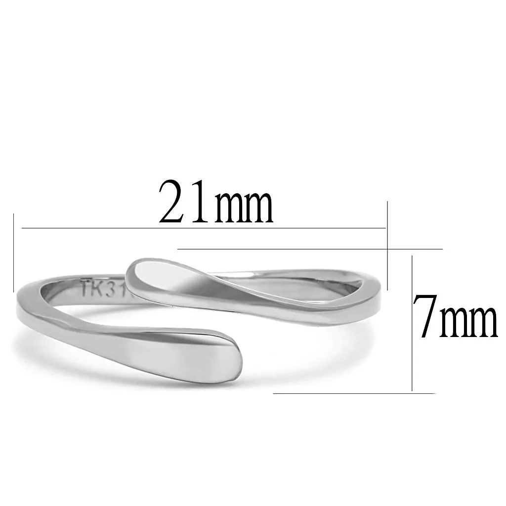 High polished (no plating) Stainless Steel Ring with No Stone for Women Style TK3261