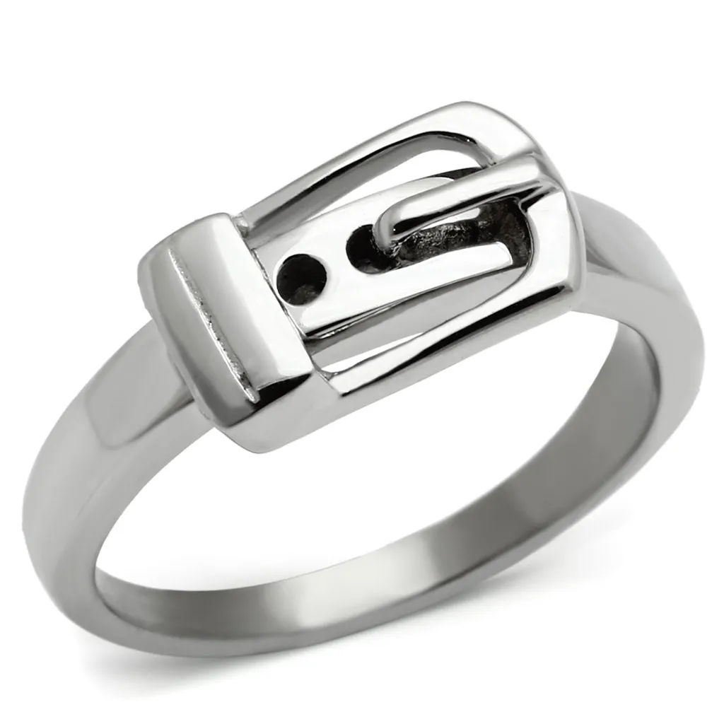 High polished (no plating) Stainless Steel Ring with No Stone for Women Style TK472