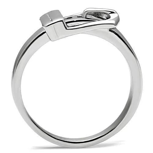 High polished (no plating) Stainless Steel Ring with No Stone for Women Style TK472