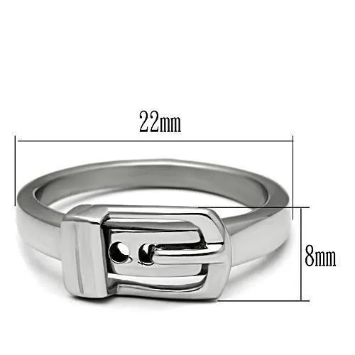 High polished (no plating) Stainless Steel Ring with No Stone for Women Style TK472