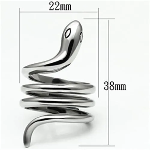 High polished (no plating) Stainless Steel Ring with No Stone for Women Style TK666