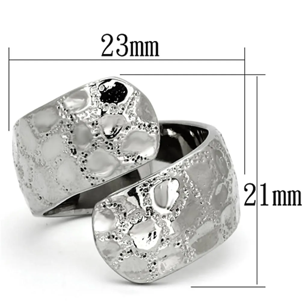 High polished (no plating) Stainless Steel Ring with No Stone for Women Style TK936