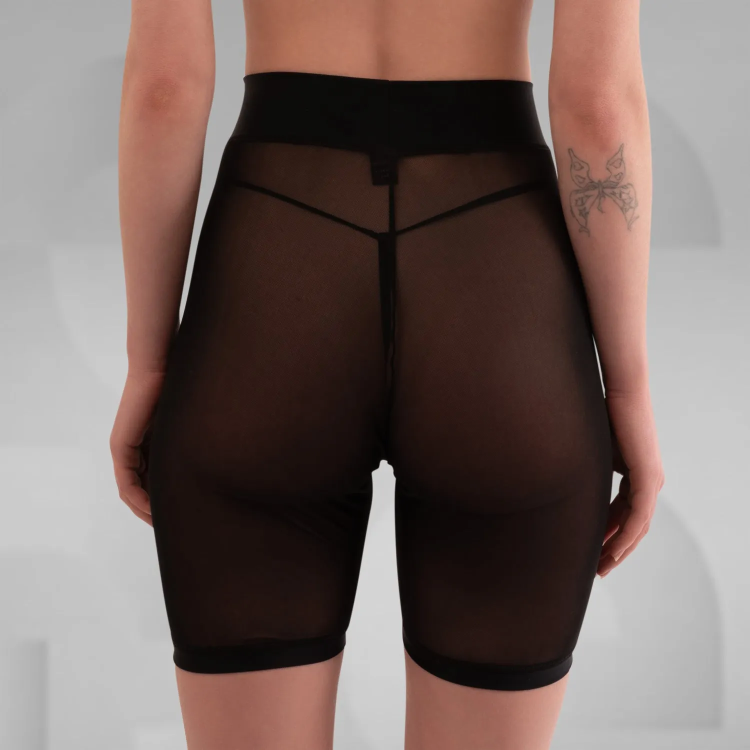 High-Waist Mesh Shorts