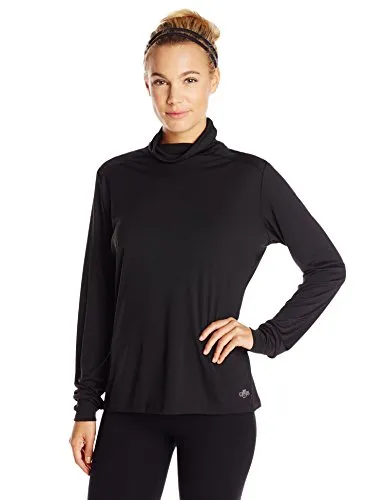 Hot Chillys Wopeach Skins Solid T-Neck Womens Black Small