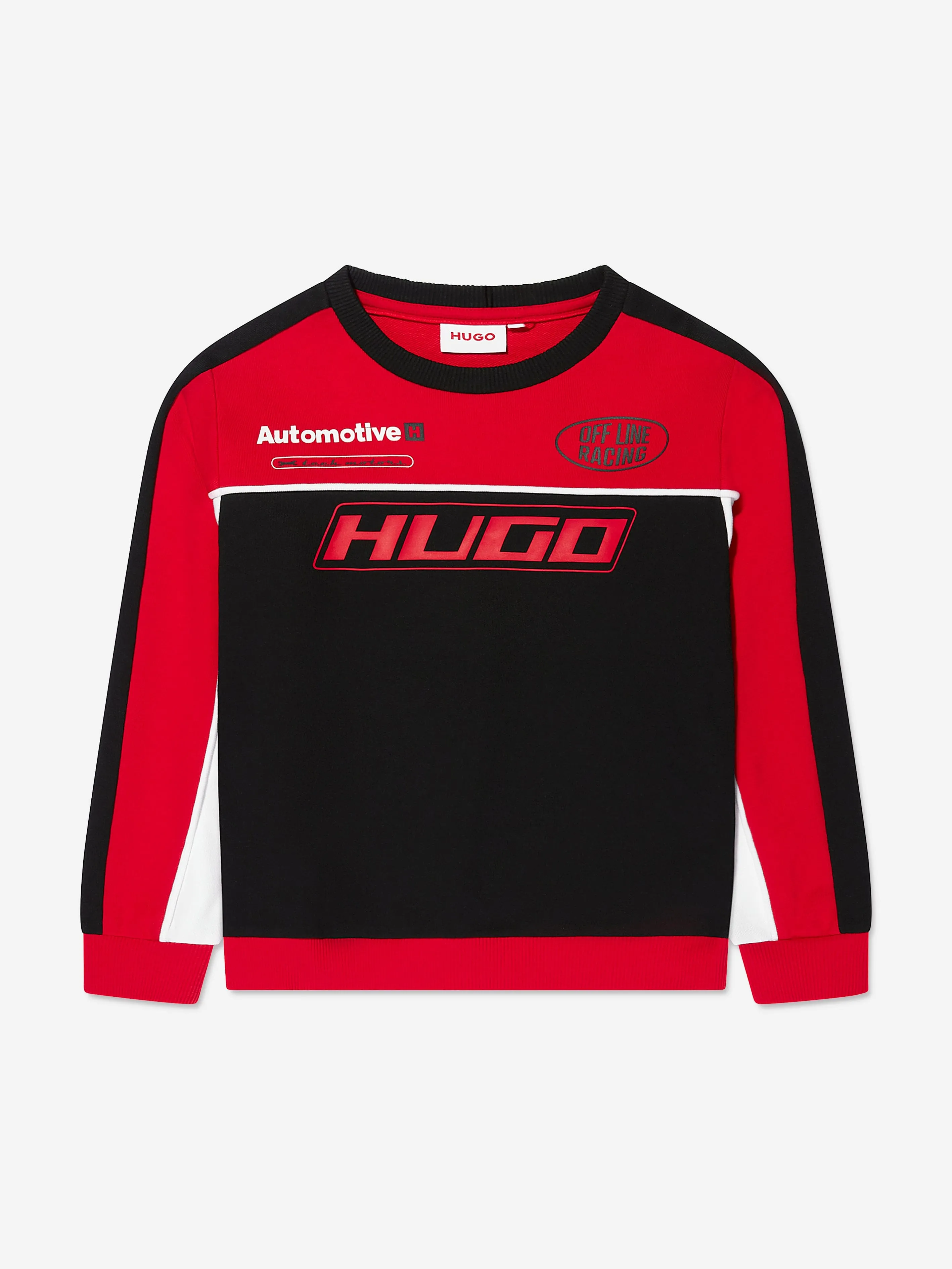 Hugo Boys Racing Sweatshirt in Red