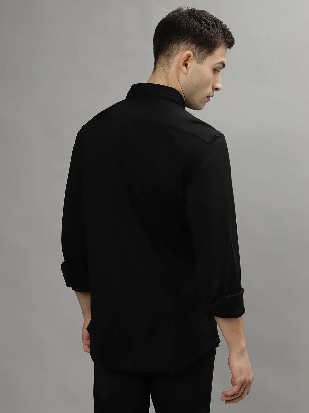 Iconic Black Fashion Slim Fit Shirt